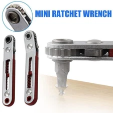 Mini Ratchet Wrench 1/4 Inch Drive Socket Hex Screwdriver Bit Dual-Drive Head US