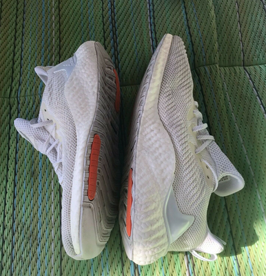 Adidas Mens AlphaBoost Running Shoes Triple White G28581 Mesh Sneakers 12.5  | eBay