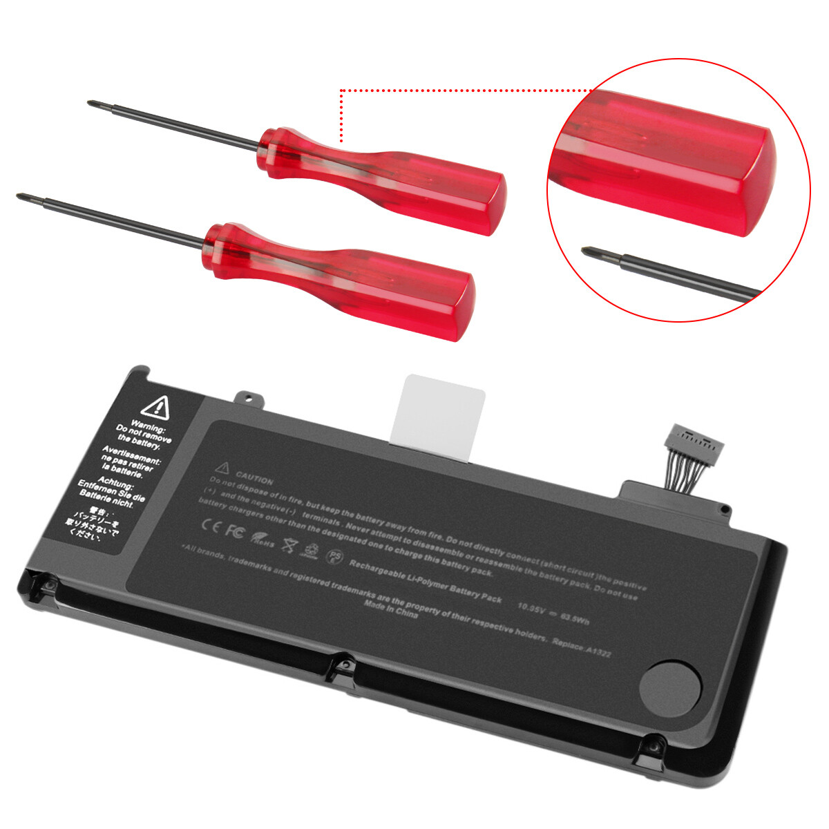 Batteria A1278 A1322 per Apple MacBook Pro 13" Mid 2009 2010 2012 Early Late 2011 foto 2