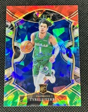 Tyrell Terry 2020-21 Panini Select #91 RC Concourse Red White Green Cracked Ice