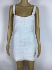 Free People Beach Short And Sweet Stretch Knit Mini Dress Ivory Size S