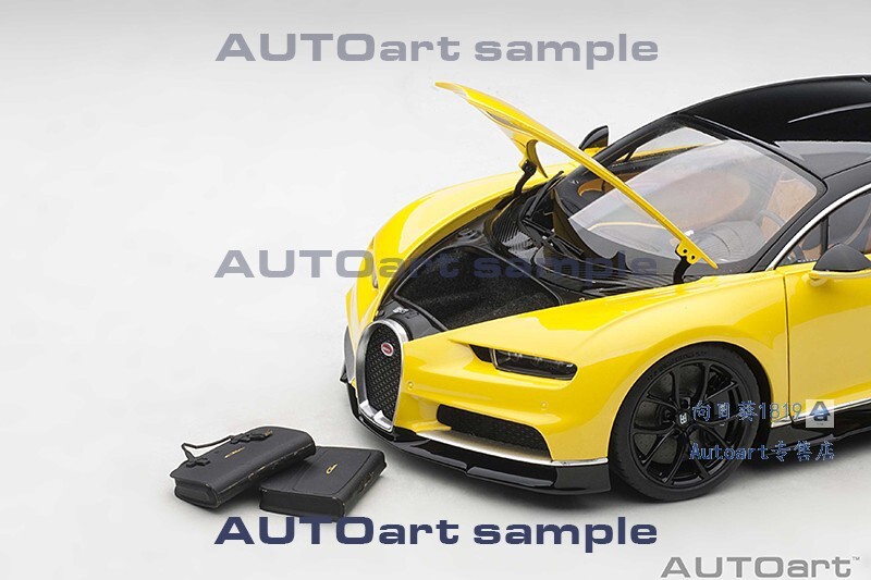 Autoart 1:18 BUGATTI CHIRON 2017 Diecast Model Car Yellow