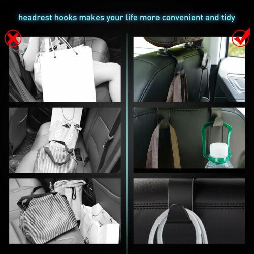 8 piezas Soporte organizador colgante bolsa de almacenamiento gancho reposacabezas respaldo asiento de coche EE. UU. - Imagen 11 de 11