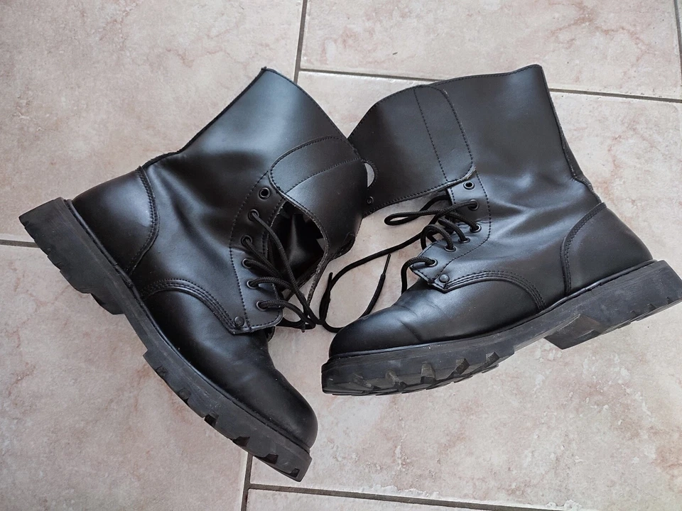 Ranger / Rangers Cuir Noir Miltec Mil-tec A Lacets Taille 43 - Militaire Armée - Photo 4/4