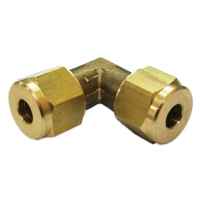 MESSING 6mm KLEMMBOGEN VERSCHRAUBUNG GAS KUPFER ROHR GLEICH VERBINDER KUPPLUNG