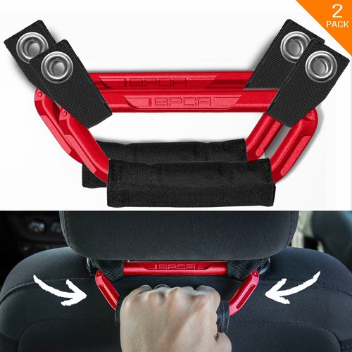 Manijas de agarre profesional con agarre trasero GPCA para camiones y autos deportivos Wrangler JL JK ROJO - Imagen 8 de 8