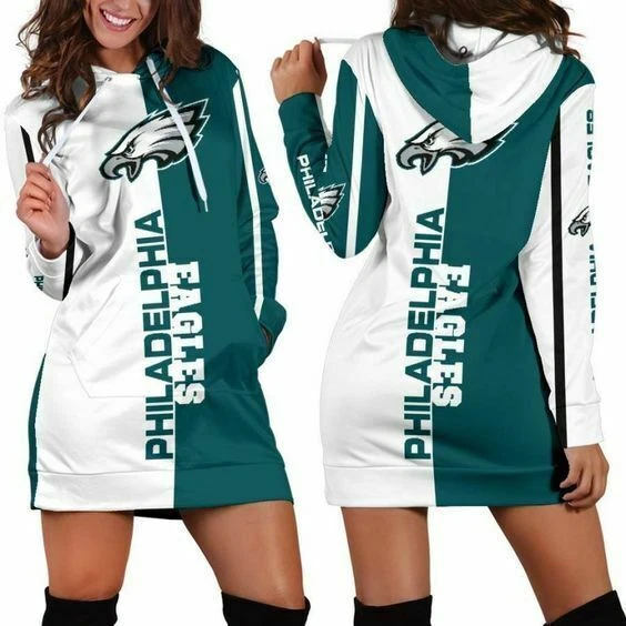 Philadelphia Eagles Hoodies Dress Womenu0026#039;s Dress Casual Jumper Hooded  Sweatshirts | eBay