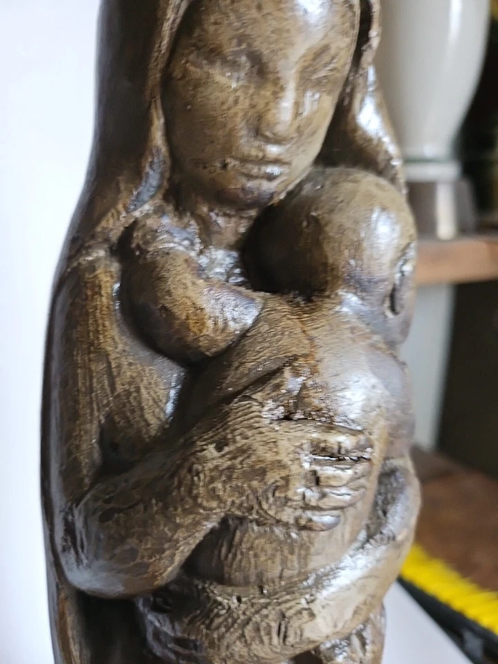 Museum Pieces Inc Madre Niño Escultura Arte Asiático Indio Africano Virgen De Colección 14 Foto 4 de 4
