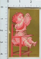 Wheeler & Wilson Mfg. Co Family Sewing Machine Baby Highchair Licking Bowl F67