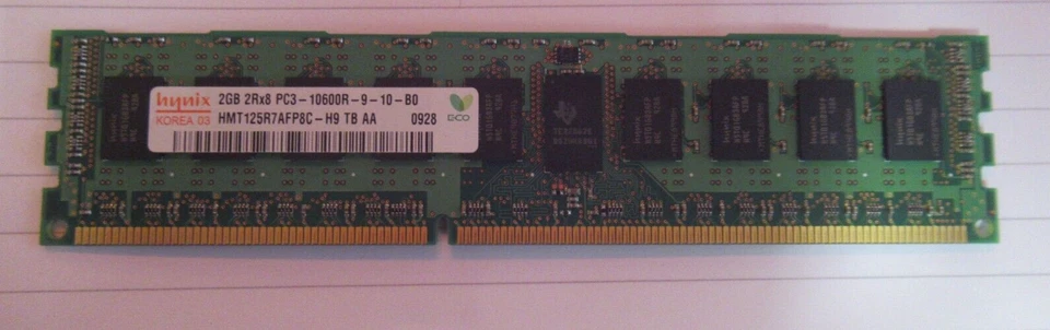 Hynix HMT125R7AFP8C-H9 500202-061 4GB 2x2GB PC310600 DDR3-1333MHz ECC CL9 Memory - Image 3 of 4