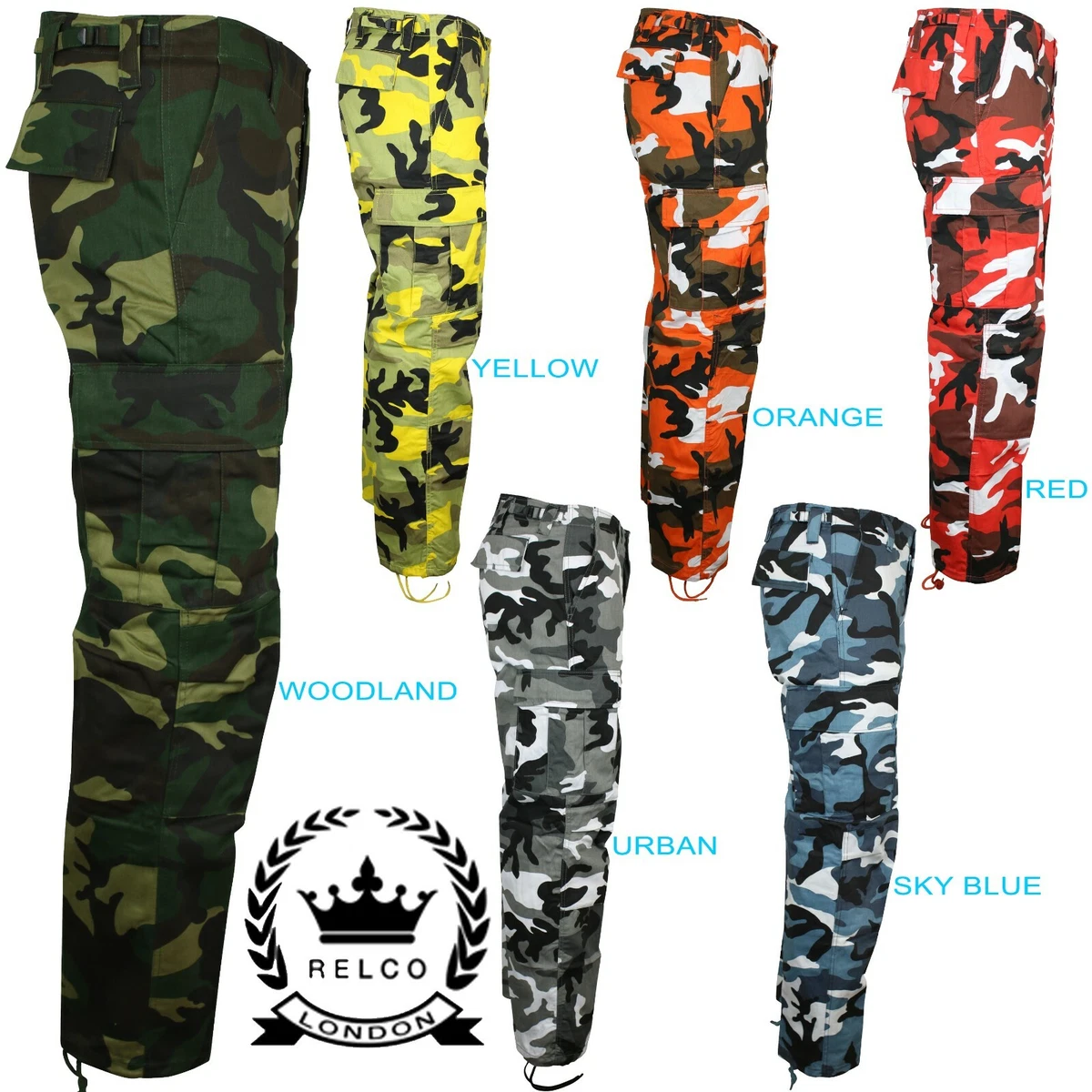 Pantalones cargo militares para hombre, estilo cargo, estilo militar,  camuflaje, combate, trabajo, con 6 bolsillos