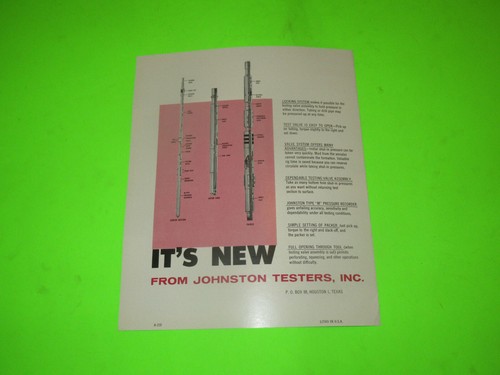 JOHNSTON TESTERS STEPS TO WELL COMPLETION BOOKLET BROCHURE OIL GAS DRILLING - Picture 2 of 2