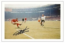 GEOFF HURST ENGLAND WORLD CUP 1966 AUTGRAPH SIGNED PHOTO PRINT POSTER