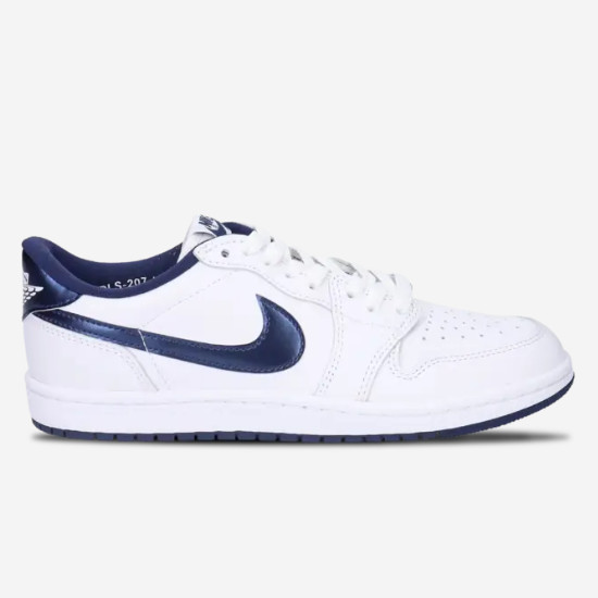 Кроссовки Nike Air Jordan 1 Low Metallic темно-синего цвета (FB9933-141)