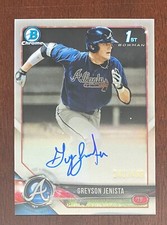 2018 Bowman Draft Chrome Pick Refractor /499 Greyson Jenista #CDA-GJ Auto #P3692