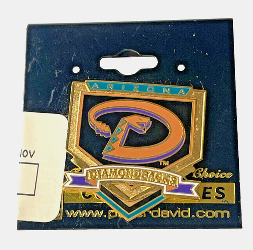 Arizona Diamondbacks Baseball Pin Peter David MLB Home Plate Pin Gold Tone READ*
