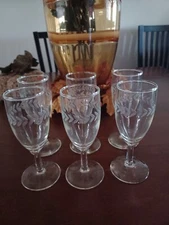 Silver City-LAUREL crystal juice glasses-set of 6