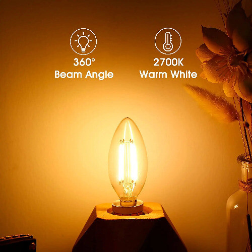 C35 6W Dimmable Led Bulb E12 E14 Filament Candle Light Bulb 2700k 6000k - Picture 6 of 16