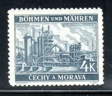 BOHEMIA & MORAVIA STAMP WWII CECHY & MORAVIA STAMP MINT NEVER HINGED LOT 168D