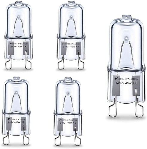 Bombillas halógenas ACORN G9 cápsula transparente 240V 40W paquete de 5 o 10 bombillas NUEVAS - Imagen 6 de 9