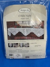 Heritage Lace Mantle Scarf O Holy  Night White 2090