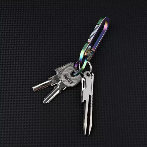 1 PC EDC Titanium Alloy Multi Tools Tweezers Opener Pocket Outdoor Folding Knife - Picture 10 of 20