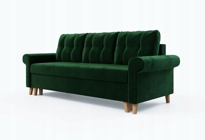 DEKRAM Möbel Sofa Liegesofa aus Velours Glamour Oslo Velvet .