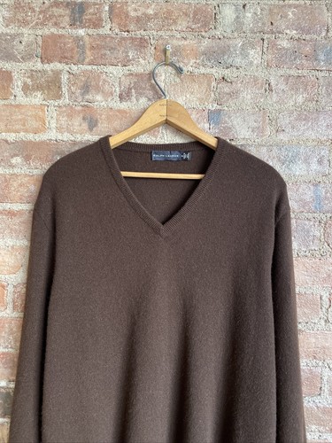 Ralph Lauren Black Label Men's Sweater, Sz XL, Brown 100% Cashmere - Picture 2 of 6