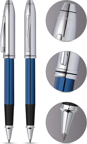 Townsend Limited Edition Rollerball Pen - Blue/Chrome - Picture 4 of 4