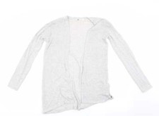 H&M Girls Silver V-Neck Polyester Blend Cardigan Size 9-10 Years