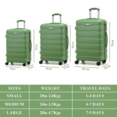 Koffer Hartschale Reisetrolley 4 Rollen Hand klein groß Gepäck 20/24/28''