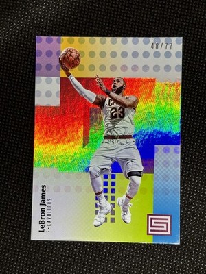 LEBRON JAMES 2017-18 PANINI STATUS #28 ASPIRATIONS /77 CAVALIERS