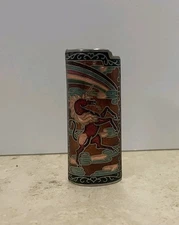 Vintage Lighter Case Cloisonne Unicorn Rainbow Gold Cover Holder for Bic