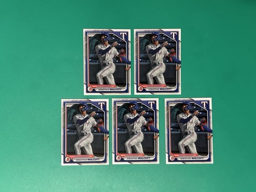 (x5) Sebastian Walcott 2024 Bowman 5-Card Lot #BP-81 Texas Rangers - 第 1/2 張圖片
