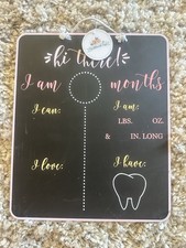 Chalkboard Sign Reusable Writable Baby Keepsake Announcement Signs