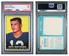 1961 Topps Don Maynard RC Rookie #150 PSA 7 NM