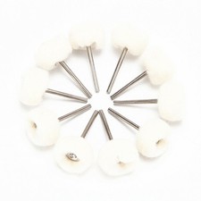 10Pack Fine Wool Polishing Brush Buffing Wheel 1/8" Shank Set Rotary Tool Dremel