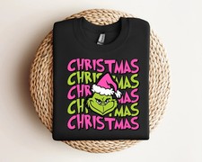 Christmas Grinch Pink and Green Unisex shirt, Pink Christmas, In My Grinch Era U