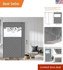 Insulated Door Curtain for Windproof, Noise Reduction - Gray