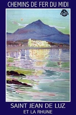 Affiche Poster Landes Béarn Pays Basque Aquitaine Pyrénées Saint Jean De Luz