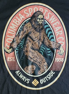 Columbia Sportswear Company T-Shirt Men's Sz Large Always Outside Big Foot Tee 
