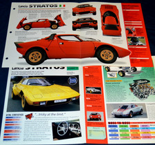 1974 Lancia Stratos Specs Info Original Poster Brochure Vintage Print 74