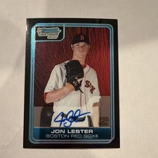 Bowman 2006 Chrome Autographed Rookie Jon Lester BC239 Red Sox Prospects