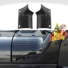 Carbon Fiber Cowl Body Armor Cover Corner Trim For Wrangler JL JT 2018+ US-Flag