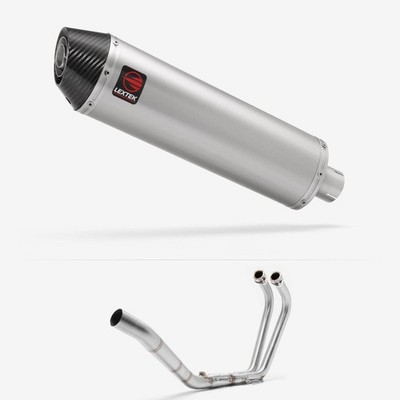 Lextek Edelstahl RP1 gebürstet 400mm Auspuffanlage Schalldämpfer poliert hinten