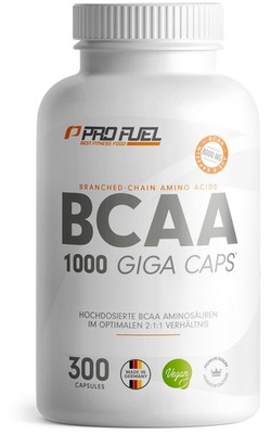 BCAA 1000 Giga Caps - hochdosiert mit 8000mg B.C.A.A. - 300 Stück (1er Pack) 