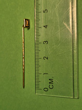 Vintage Anstecknadel Stickpin goldfarben schw...