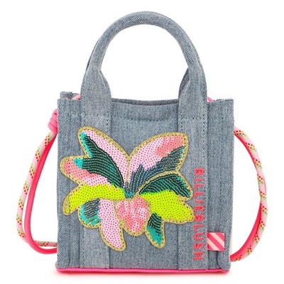 BILLIEBLUSH Mini-Tragetasche Stone   Denim, Pailletten, Magnetverschluss