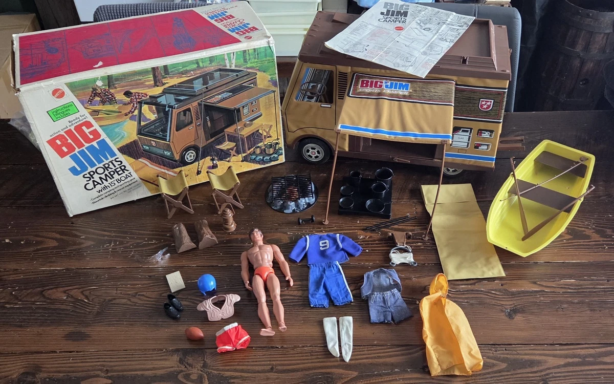 grosser BIG JIM Camper + Zubehör - Mattel 1971 🔴🔵 (Gebraucht) in
