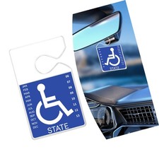 Clear Parking Permit Holder, Parking Passes Hang Tag Holder Hanging for Car, ...